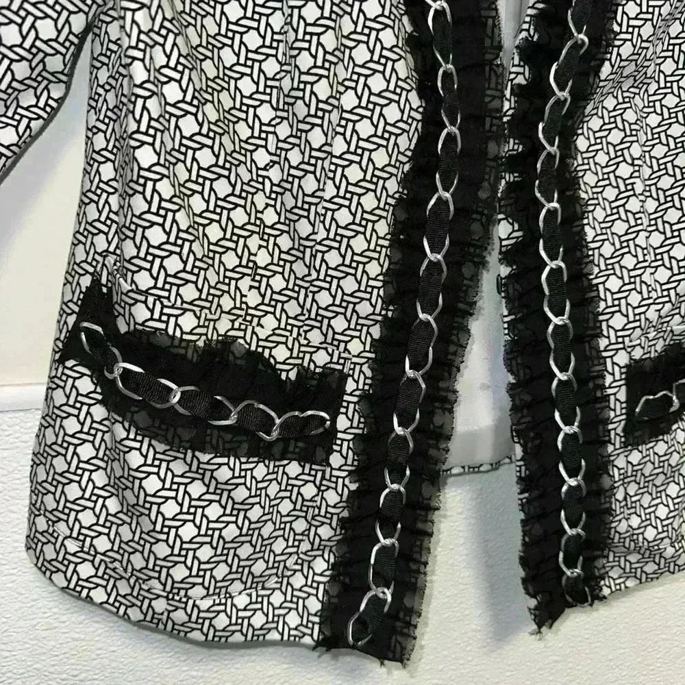 A. Giannetti Blazer S White Black for Women - Picture 4 of 12